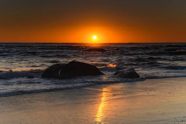 Seascape Orange Glow Sunrise Playa Hargraves Noraville Costa Central Nsw —  Fotos de Stock