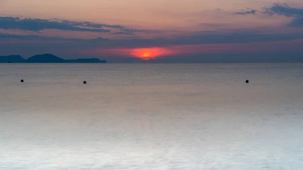 Silvery Sunrise Seascape South China Sea Beach Anam Resort Cam — Stock Photo, Image