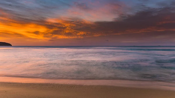 Soft Colourful Sunrise Seascape Killcare Beach Central Coast Nsw Australia — Stock Photo, Image