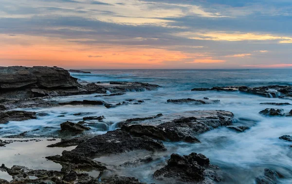 Sunrise Seascape Norah Head Promontorio Costa Central Nueva Gales Del — Foto de Stock