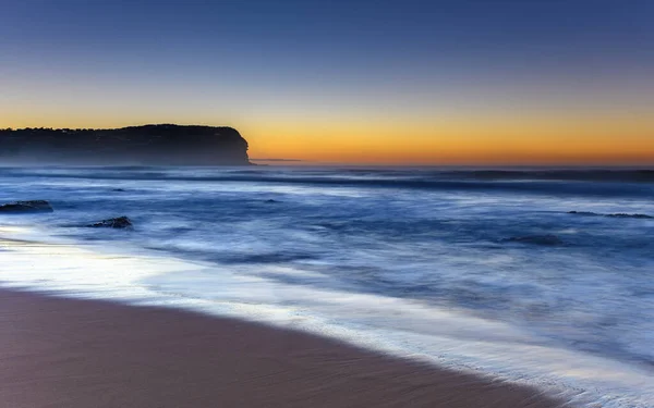 Paisaje Marino Soft Sunrise Desde Macmasters Beach Costa Central Nsw — Foto de Stock