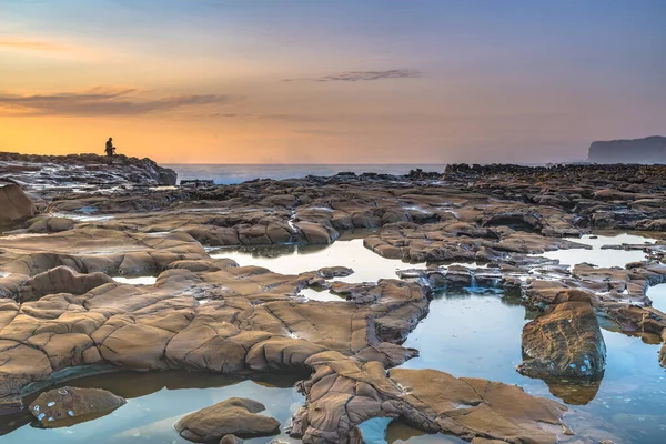 Sunrise Seascape North Avoca Beach Rock Platofrm Central Coast Nsw — Stockfoto