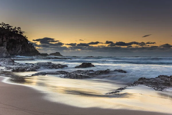 Avustralya Nsw Nin Güney Kıyısındaki Malua Koyu Nda Sunrise Seascape — Stok fotoğraf