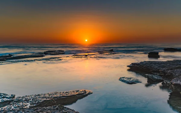 Central Coast Nsw Avustralya Daki Toowoon Körfezi Sahili Nden Güneşin — Stok fotoğraf