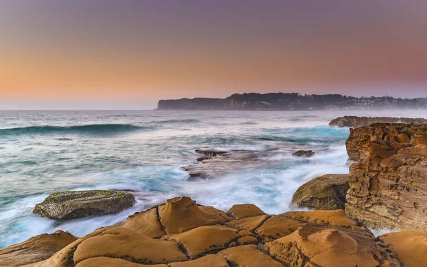 Capturando Amanecer Desde North Avoca Beach Costa Central Nsw Australia — Foto de Stock