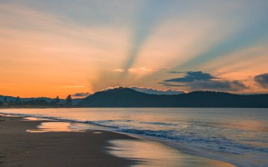 Umina Sahili, Central Coast, NSW, Avustralya 'da çekilen gün doğumu deniz manzarası