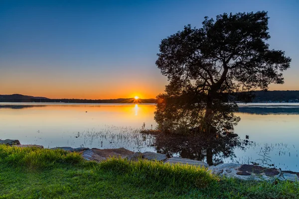 オーストラリア ニューサウスウェールズ州中央海岸のウーイ ウォーターフロントの日の出の風景 — ストック写真