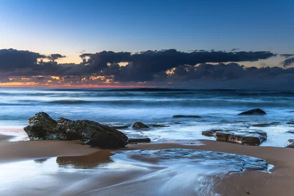 Sunrise Seascape Clouds Rocks Killcare Beach Central Coast Nsw Austrália — Fotografia de Stock