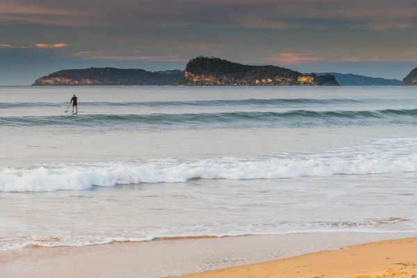 Pastel Sunrise Seascape Umina Beach Central Coast Nsw Австралия — стоковое фото