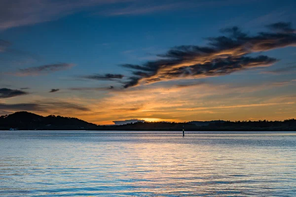 Gündoğumu Waterscape Merkezi Sahilde Woy Woy Rıhtımı Nsw Avustralya — Stok fotoğraf