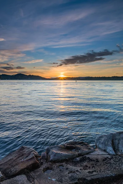 Sunrise Waterscape Woy Woy Waterfront Costa Central Nsw Austrália — Fotografia de Stock