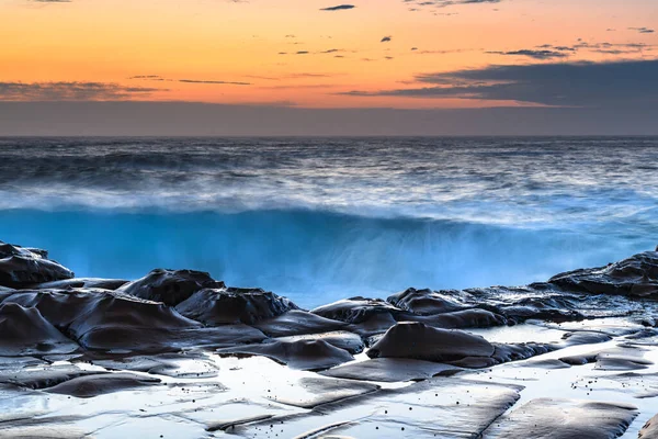 Sunrise Seascape North Avoca Beach Rock Platofrm Central Coast Nsw — Foto de Stock