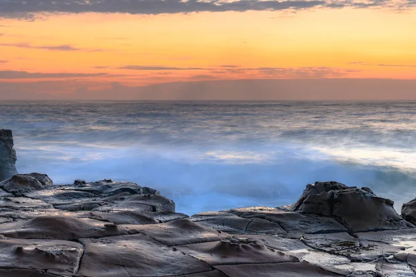 Sunrise Seascape North Avoca Beach Rock Platofrm Central Coast Nsw — Foto de Stock