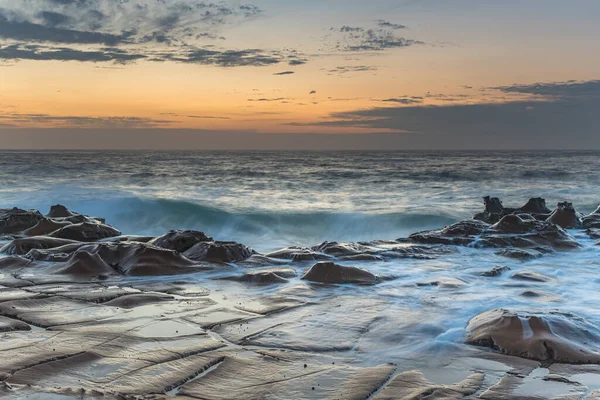 Sunrise Seascape North Avoca Beach Rock Platofrm Central Coast Nsw — Foto de Stock