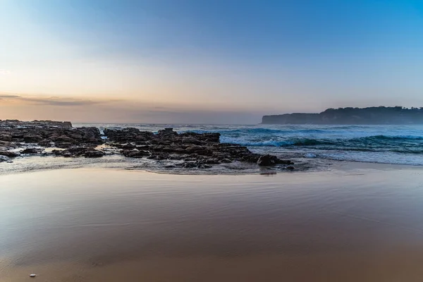 Sunrise Seascape North Avoca Beach Rock Platofrm Central Coast Nsw — 스톡 사진