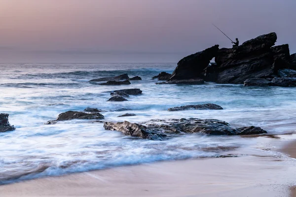 Sunrise Seascape Fisherman Killcare Beach Central Coast Nsw Australia — Foto de Stock