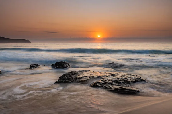 Aufnahme Des Sonnenaufgangs Vom Killcare Beach Der Central Coast Nsw — Stockfoto