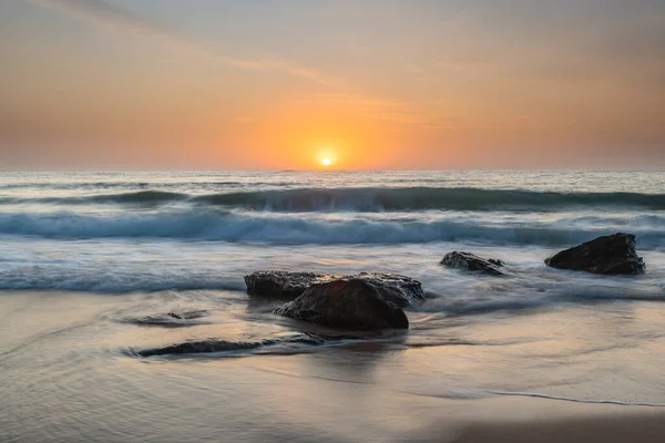 Soft Sunrise Seascape Con Toque Naranja Killcare Beach Costa Central — Foto de Stock
