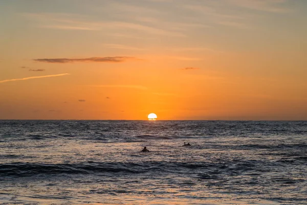 Temprano Mañana Playa Como Sol Sale Horizonte Macmasters Beach Costa — Foto de Stock