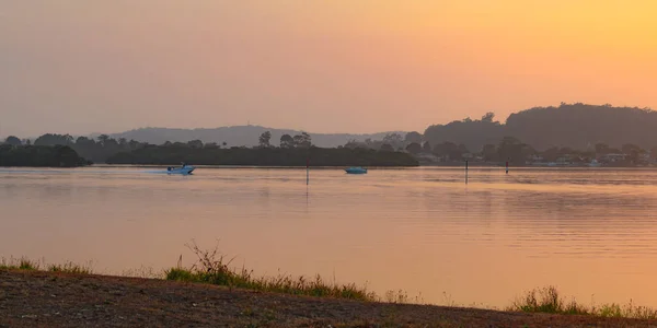 Orta Sahildeki Woy Woy Rıhtımındaki Panorama Waterscape Nsw Avustralya — Stok fotoğraf