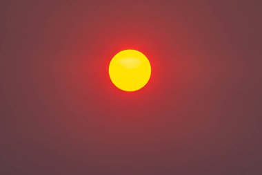 Red Hot Summer Sun under the Smoke Haze - MacMasters Beach in the Central Coast, NSW, Australia.