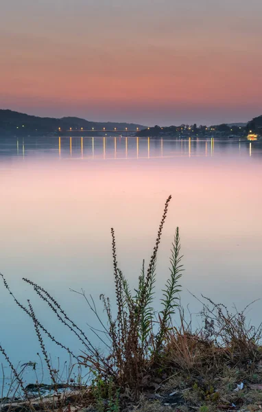 Sanfte Und Sanfte Wasserlandschaft Bei Sonnenaufgang Woy Woy Waterfront Der — Stockfoto