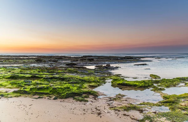 Sunrise Seascape Und Rock Pavement Vom Toowoon Bay Beach Der — Stockfoto