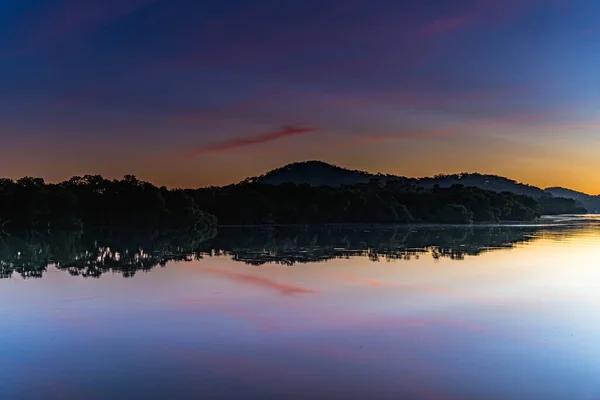 Dawn Reflections Waterscape Woy Woy Waterfront Central Coast Nsw Australie — Photo