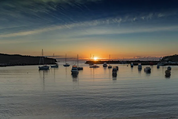 Wschód Słońca Łodzie Porcie Zrobione Ulladulla Harbour Południowym Wybrzeżu Nsw — Zdjęcie stockowe