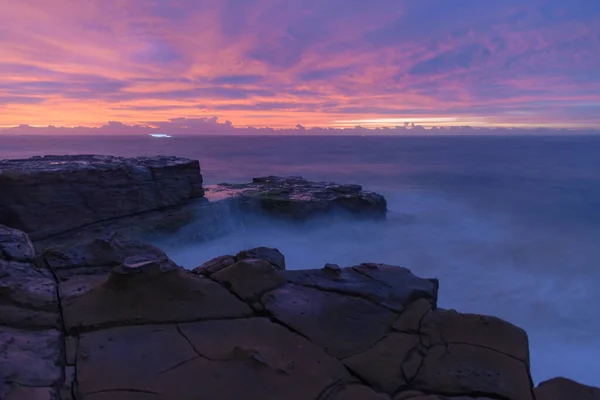 Kuzey Avoca Sahili Nden Canlı Dawn Seascape Central Coast Nsw — Stok fotoğraf