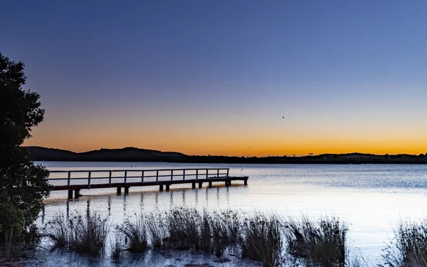 Capturando Amanecer Desde Woy Woy Waterfront Costa Central Nsw Australia — Foto de Stock