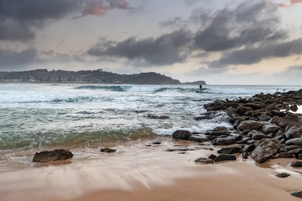 Catturare Alba Avoca Beach Sulla Costa Centrale Nsw Australia — Foto Stock