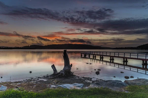 Capturando Nascer Sol Woy Woy Waterfront Costa Central Nsw Austrália — Fotografia de Stock