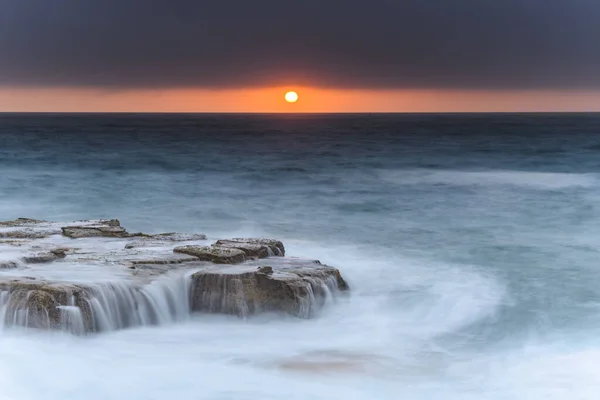 Aufnahme Des Sonnenaufgangs Vom North Avoca Beach Der Zentralküste Nsw — Stockfoto