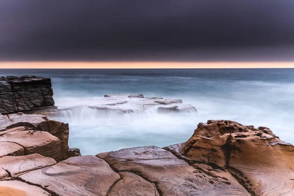 Befogni Napfelkeltét Észak Avoca Beachről Central Coast Ausztrália — Stock Fotó