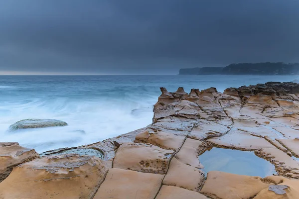 Capturando Amanecer Desde North Avoca Beach Costa Central Nsw Australia — Foto de Stock