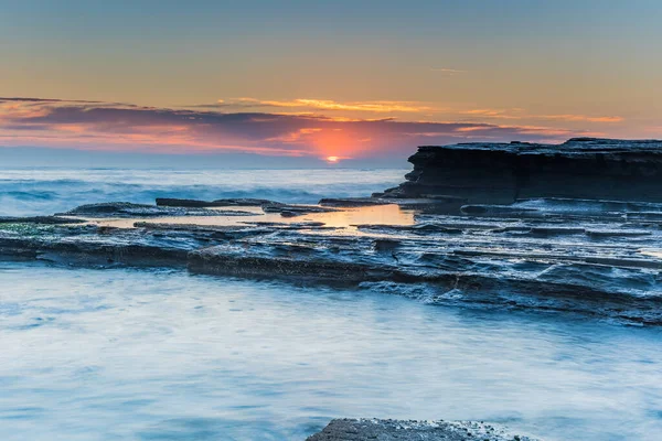 Capturando Amanecer Desde Skillion Terrigal Costa Central Nsw Australia — Foto de Stock