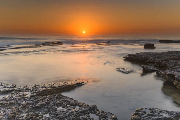 Захват Восхода Солнца Пляжа Тувун Бей Центральном Побережье Новый Южный — стоковое фото