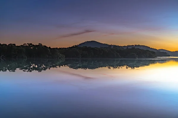 Dawn Reflections Waterscape Woy Woy Waterfront Central Coast Nsw Australie — Photo