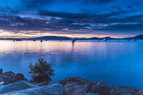 Kleurrijke Wolken Zonsopgang Van Koolewong Waterfront Aan Centrale Kust Nsw — Stockfoto