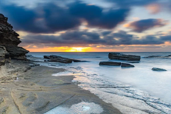 Capturando Amanecer Desde Skillion Terrigal Costa Central Nsw Australia — Foto de Stock