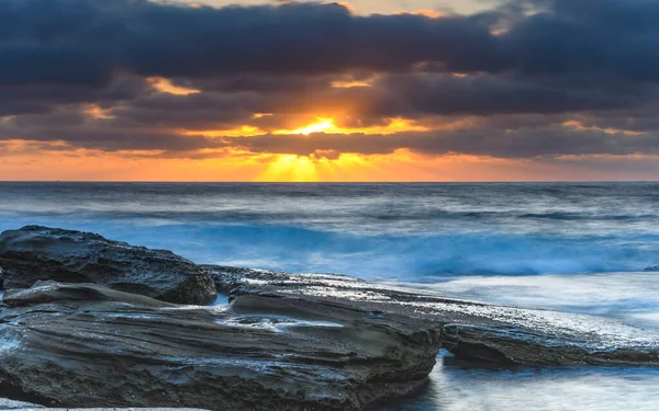 Capturando Amanecer Desde Skillion Terrigal Costa Central Nsw Australia — Foto de Stock