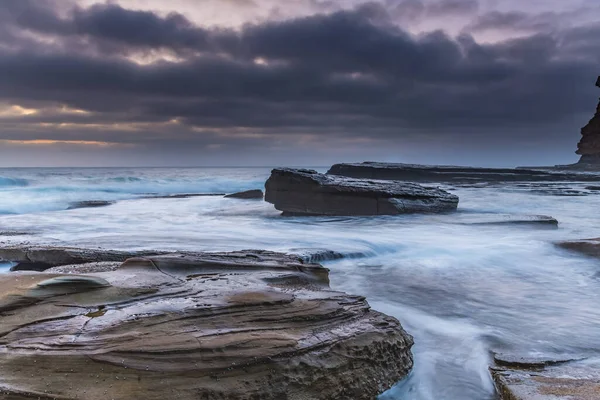 Capturando Amanecer Desde Skillion Terrigal Costa Central Nsw Australia — Foto de Stock