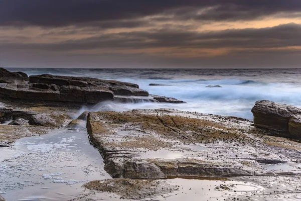 Capturando Amanecer Desde Skillion Terrigal Costa Central Nsw Australia — Foto de Stock