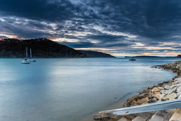 Het Vastleggen Van Zonsopgang Van Esplanade Bij Ettalong Beach Aan — Stockfoto