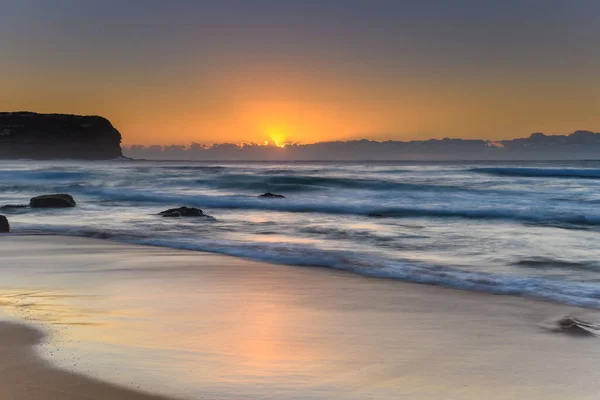 Salida Del Sol Por Mar Desde Macmasters Beach Costa Central — Foto de Stock