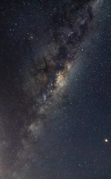 Nachthimmel Der Milchstraße Mit Sternenhimmel Mit Mars Unten Rechts — Stockfoto