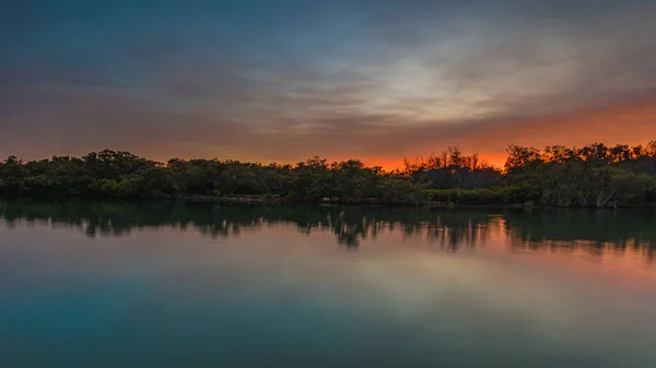 Aufnahme Des Sonnenaufgangs Vom Woy Woy Waterfront Der Central Coast — Stockfoto