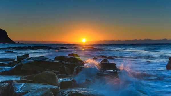 Capturando Nascer Sol Forresters Beach Costa Central Nsw Austrália — Fotografia de Stock