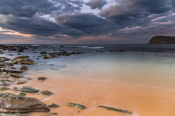 Salida Del Sol Playa Copacabana Costa Central Nsw Australia — Foto de Stock
